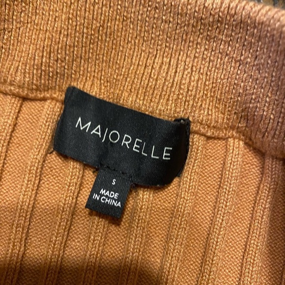 Majorelle Knit Mixed Burnt Orange With Lace Trim Skirt Size Small C5 - Picture 3 of 6